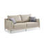 Causeuse-coussin standard en similicuir blanc crème-491490888