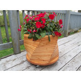 Darla Handmade Wood Pot Planter