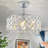 Chrome Crystal Caged Ceiling Fans With Light, 18" Bladeless Ceiling Fan With Remote Control, 6 Speed Enclosed Ceiling Fan With Reversible Motor For Bedroom Kitchen Living Room-68772796