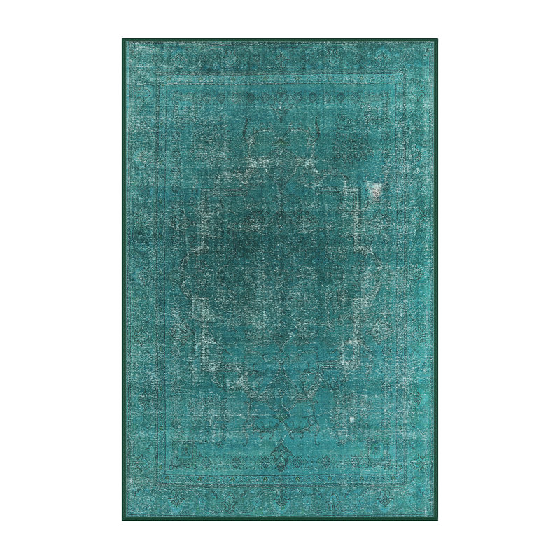 Tapis vert de style oriental, Rectangle 8 pi x 12 pi