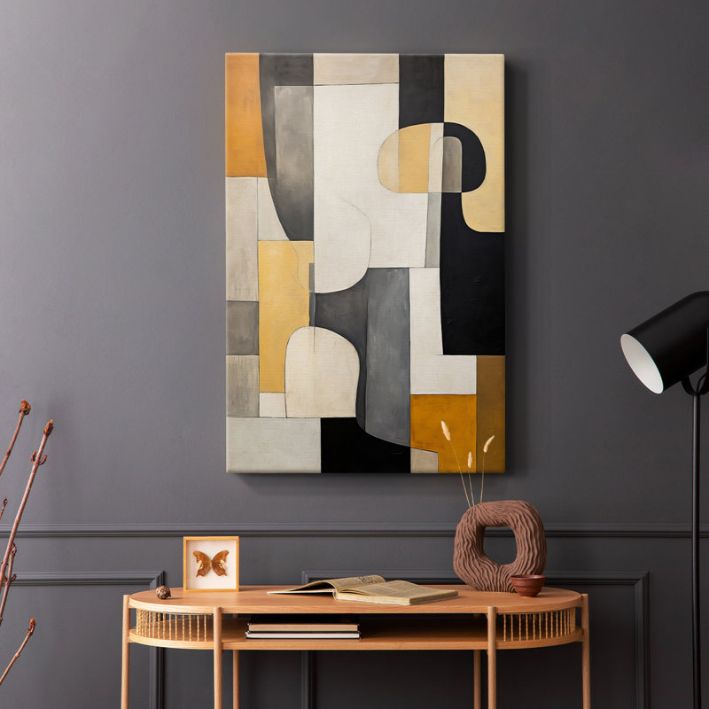 Série ABSTRACT CDXCVI - Toile tendue avec châssis de qualité supérieure - Prêt à être accroché, H 18 po x l 12 po