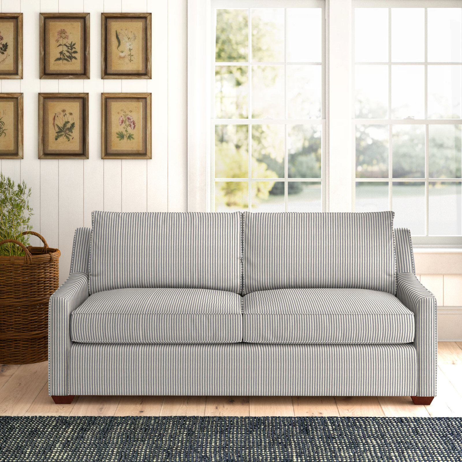 Gemi 72'' Upholstered Sleeper Sofa, Cruise Adrift