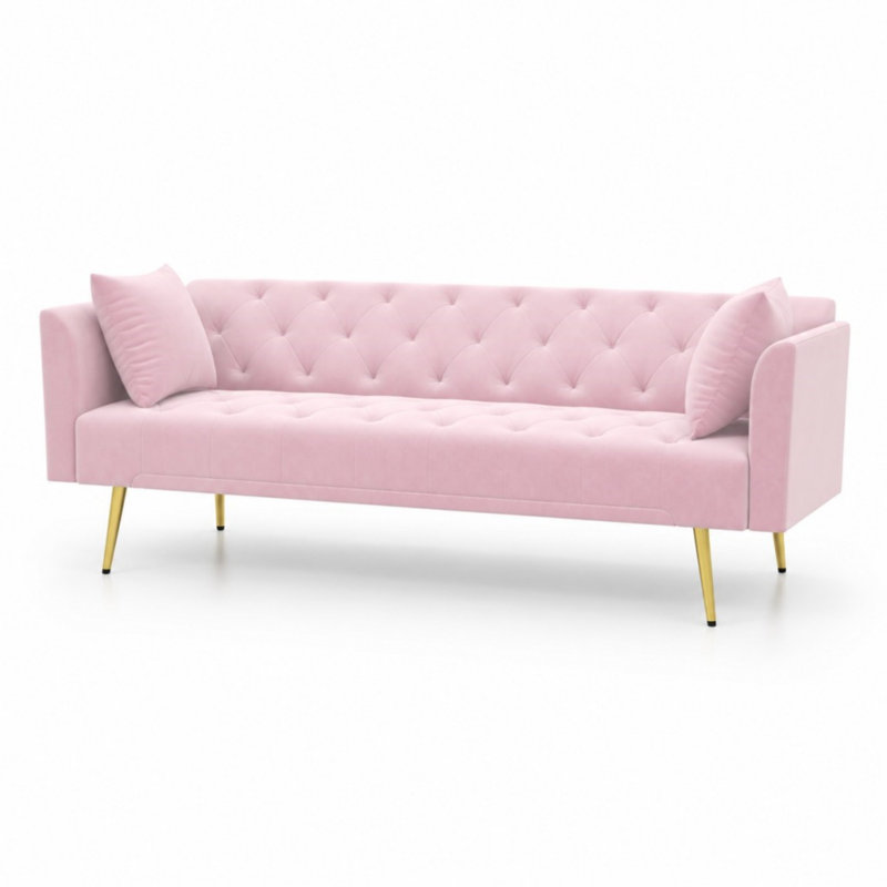 Canapé-lit pliable de 72 pouces, Rose