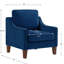 Chaise en velours bleu marine, confortable, salon et chambre à coucher, fabrication, pour chambre, chambre à coucher
