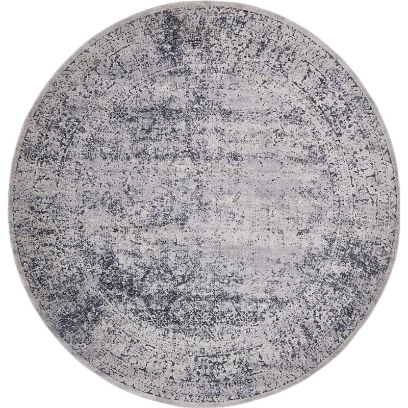 Tapis oriental gris Parrado, Rond 4 pi
