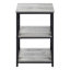 Table d'appoint moderne à 3 niveaux avec rangement, design contemporain pour le salon et la chambre à coucher, fabrication en stratifié et en métal-742674965