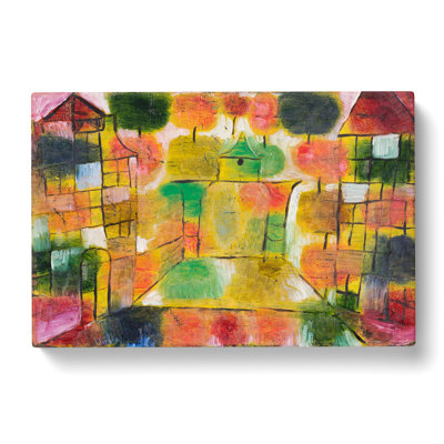 Tree And Architecture by Paul Klee - Wrapped Canvas