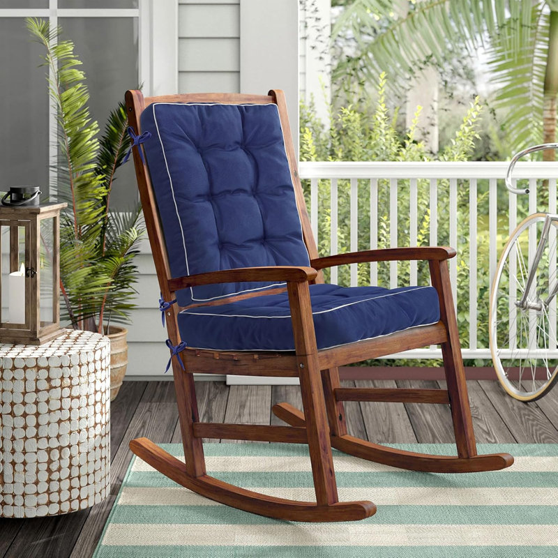 Rocking Chair Cushions, 17" W x 17" D, Blue