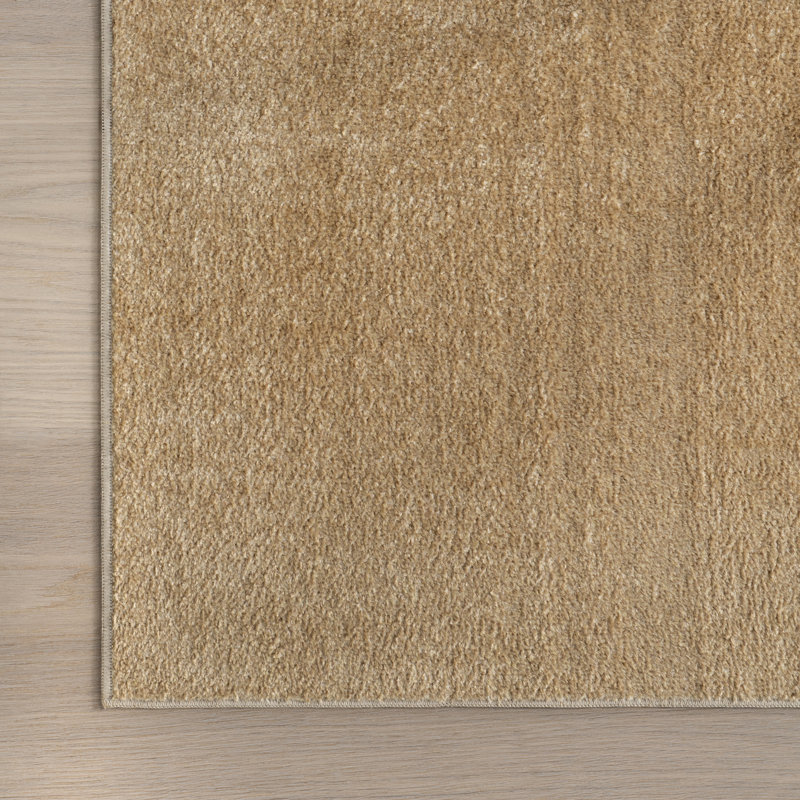 Argelia Solid Machine Washable Area Rug, Runner 2'5" x 8'