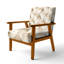 Chaise d'appoint moderne avec accoudoirs beige-725839945