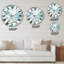 Teal Cherry Blossoms I - Traditional wall clock-73151006