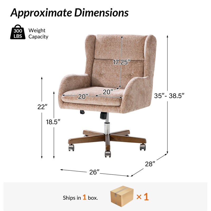 Chaise de bureau Caden Miriam, Sable