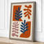 Geometric Leaf Grid Mid-Century - Wrapped Canvas-1712460853-1712460861