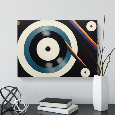 Electrifying Vinyl Record Art - Wrapped Canvas