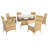 Alixs 6 - Person Patio Dining Set Round Table with Cushions Included-1482265371