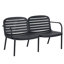 Ensemble de 3 chaises de jardin, structure noire, coussins beiges, antirouille, léger, résistant à la décoloration, idéal pour balcon et terrasse. Structure en polypropylène, confortable et facile d'entretien.