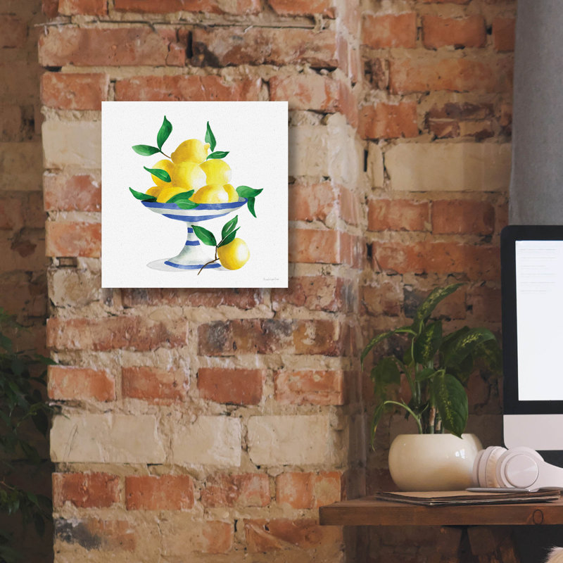 «Espagnole citrons 2» par Mercedes Lopez, art mural sur toile Charro, H 12 po x l 12 po x P 0,75 po