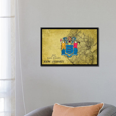 Drapeaux du New Jersey, impression sur toile
