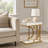 C Table, Modern End Table Bedside Table with Metal Frame
