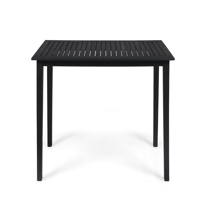 Table de bar d'extérieur minimaliste en bois d'acacia