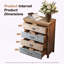 Commode vintage à 4 tiroirs en bois vieilli