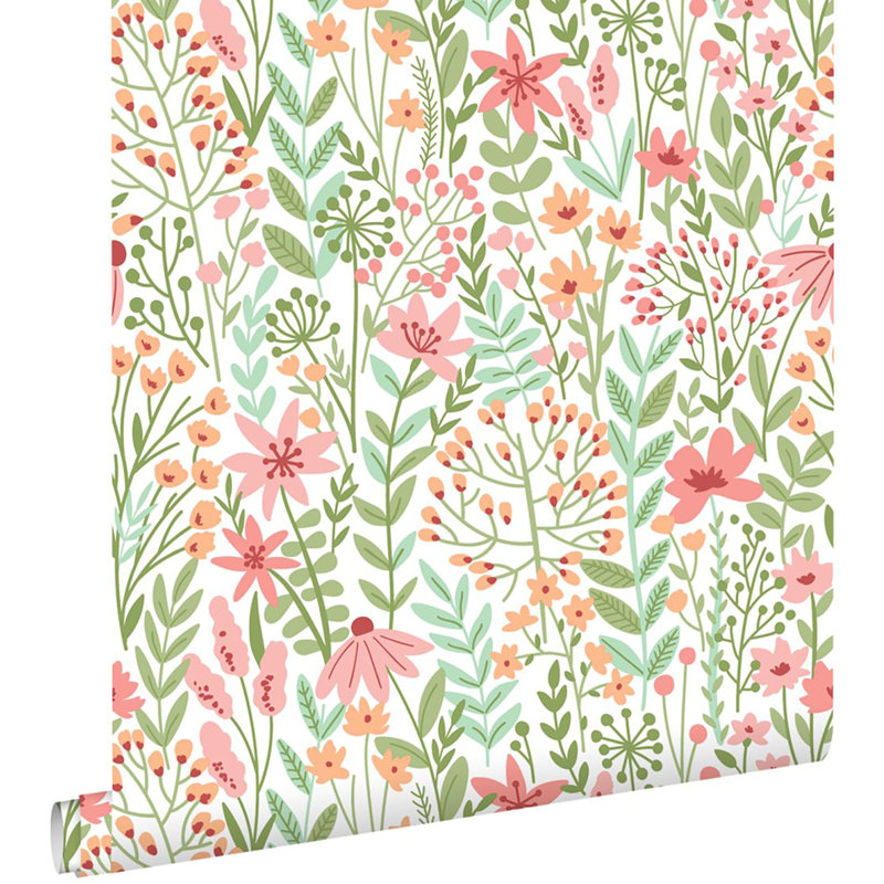 Symere Floral Double Roll, Green
