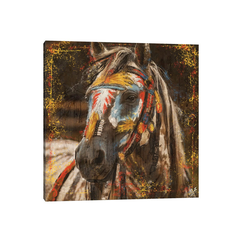 War Horse I - Framed Wall Art Print, 26" H x 26" W, Wrapped Canvas, Does Not Apply