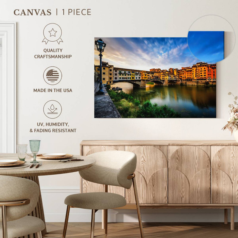 Ponte Vecchio Riverscape, 8" H x 12" W