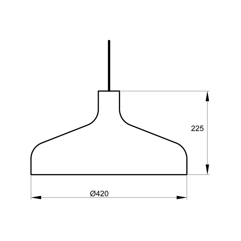 1 - Light Dome Pendant, Yellow