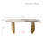 Dashona White Rectangular Sintered Stone Dining Table with Double Pedestals-1561481552-1543534933