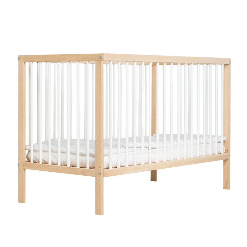 Mini Cot Bed, White Beech