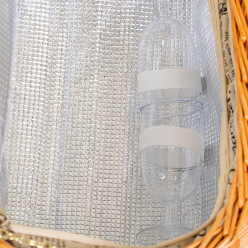 BROWN PICNIC BASKET 2 SERVES