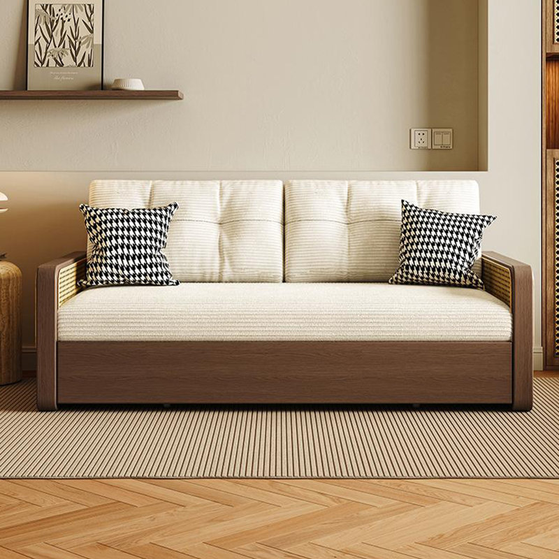 Canapé de salon amovible en velours côtelé Mid-Century, H 31,5 po x l 63,8 po x P 31,5 po