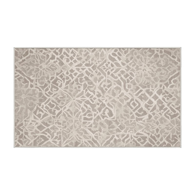 Tapis beige lavable à la machine