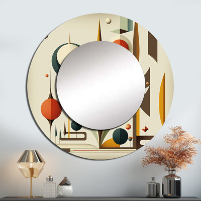 Art graphique rétro en métal rétro Mid-Century