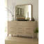 Miroir de commode rectangulaire en bois massif miel