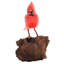 Perched Virginia Cardinal Wood Sculpture