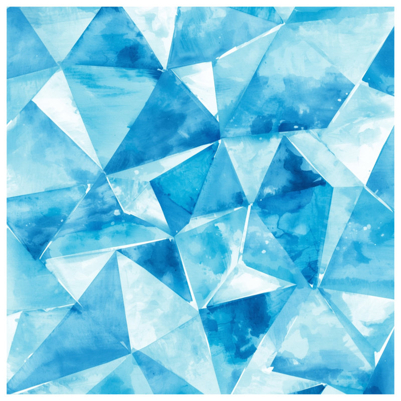 Blue Geometric Triangles Duvet Covers, Twin