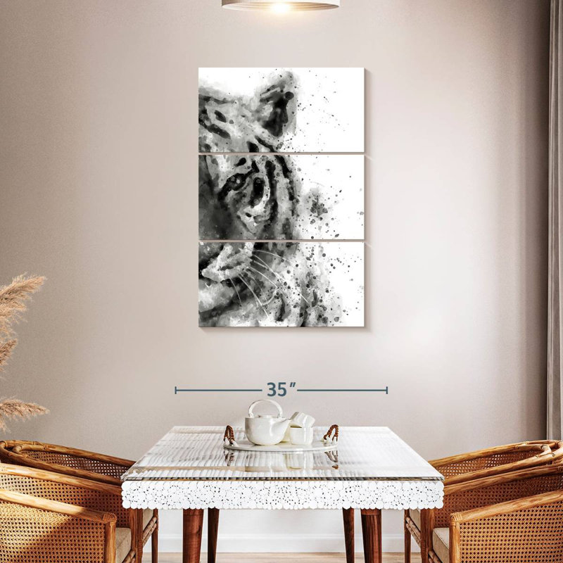 Brampt Tiger At Attention, 45" H x 28" W