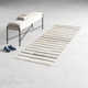 Rune Striped Handmade Tufted Wool Area Rug in Beige/Charcoal