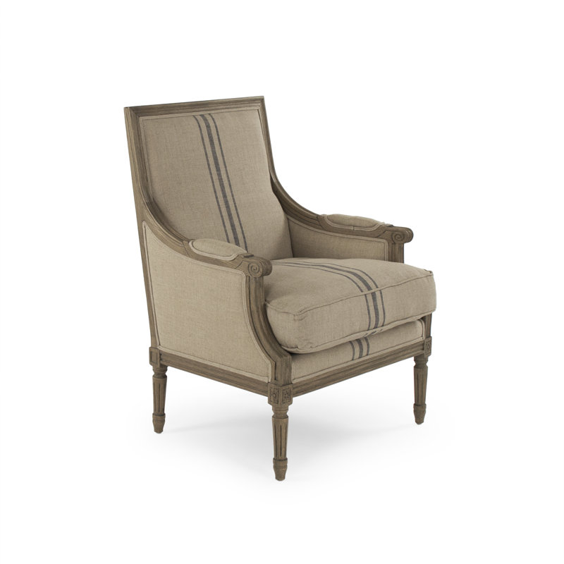 Arviso Upholstered Armchair, Blue Stripe