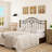 Vintage Platform Bed Metal Like Wood Headboard-1976298577