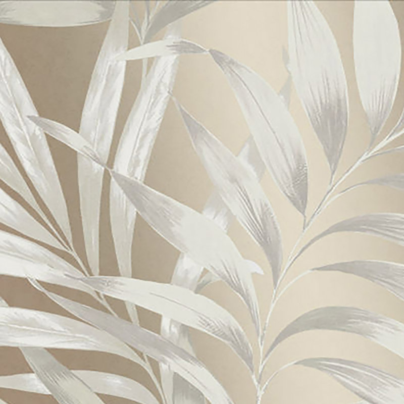 Yasuni Floral Metallic Wallpaper Roll, Nude