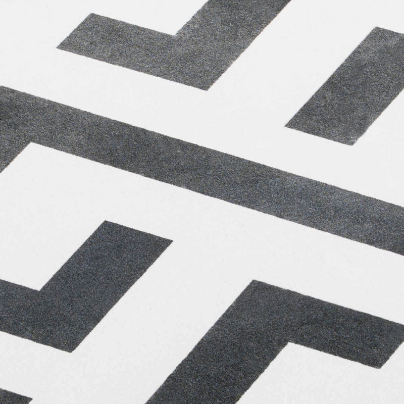 Istanelle Janian Black & White 8-in. Encaustic Matte Porcelain Wall & Floor Tile