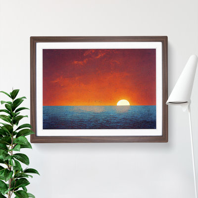 XH1022-6370X Mystical Ocean Sunset 1 Piece Single Picture Frame Wall Art
