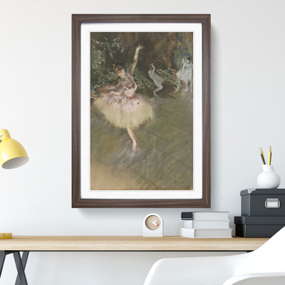 A Star Ballet Ballerina Dancer by Edgar Degas - Picture Frame Painting on MDF