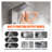 6-in-1 LED Shower Panel Tower System with Rainfall, Waterfall & Massage Jets - Stainless Steel Hydroelectric Wall-Mounted Set