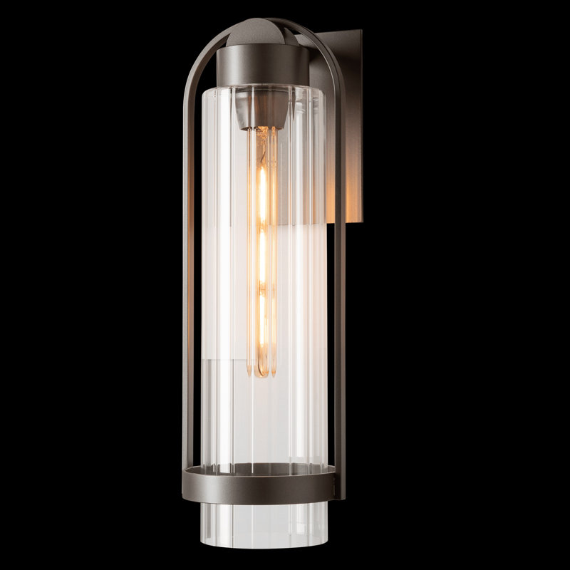 Alcove Aluminum Wall Light, 19.6" H x 6.5" W x 7.6" D, Coastal White, Clear Glass