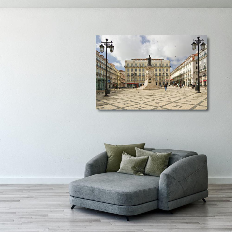 Place Camoens, Lisbonne, Portugal, H 27 po x l 40 po