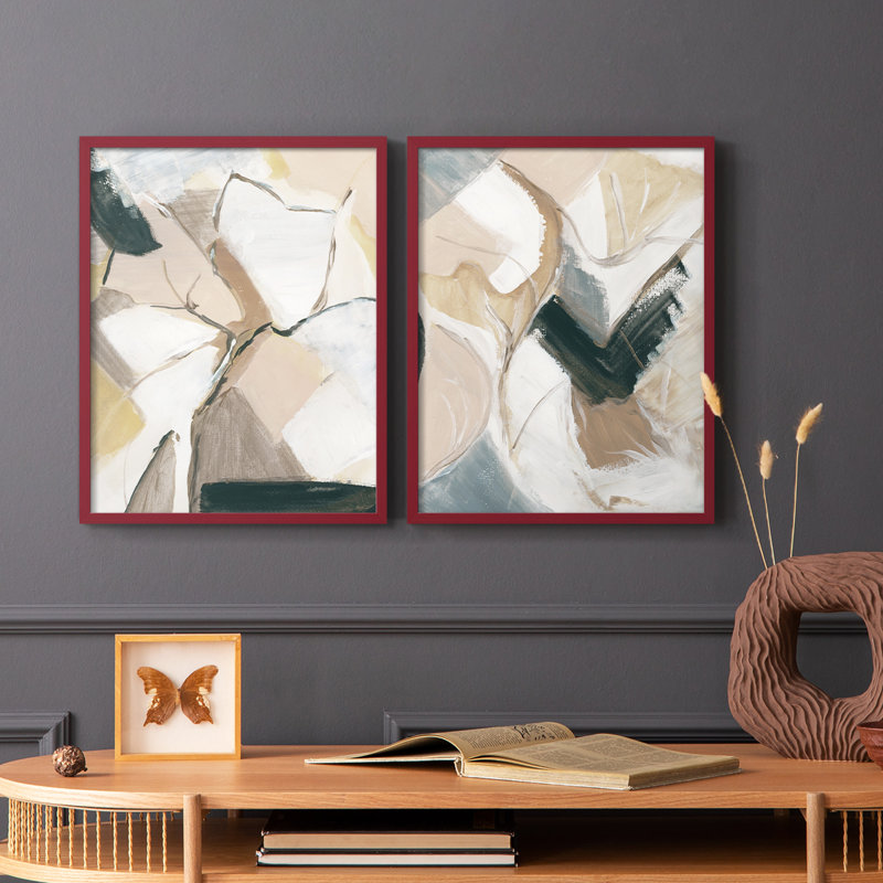 Marble Lines I - impression encadrée de qualité supérieure - prête à être accrochée - aucun clou requis - aucun clou requis